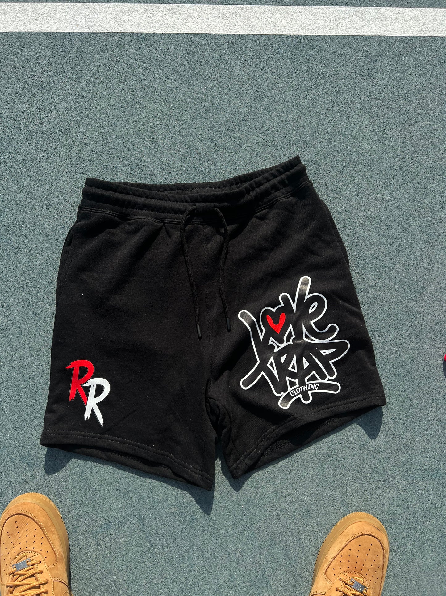 Black “Love Trap” Shorts