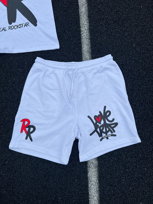 White RR "LoveTrap" Shorts